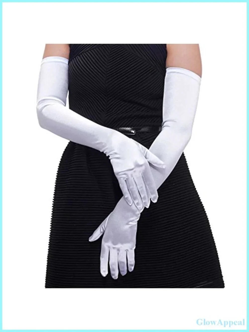 21in Opera Satin Gloves for Women Costume 1920s Elbow Length